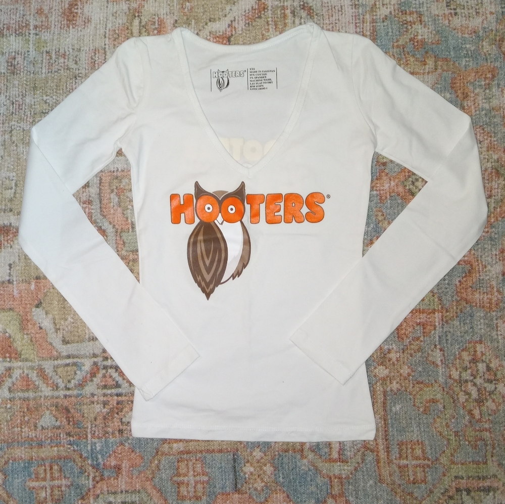 NEW Hooters longsleeve v-neck uniform top XXS!!!